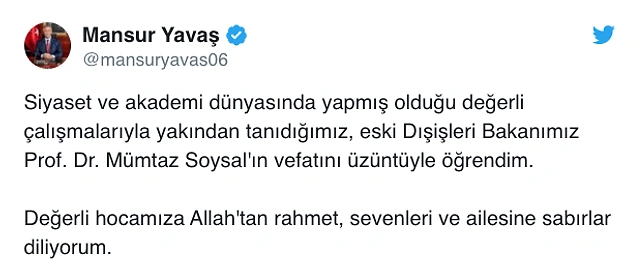 Hocaların Hocasıydı: Prof. Dr. Mümtaz Soysal Yaşama Veda Etti