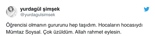 Hocaların Hocasıydı: Prof. Dr. Mümtaz Soysal Yaşama Veda Etti