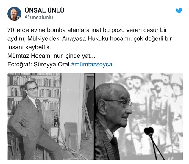 Mümtaz Soysal ardından veda mesajları paylaşılıyor...