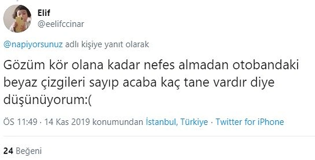 En azından düşüne düşüne yol biter...