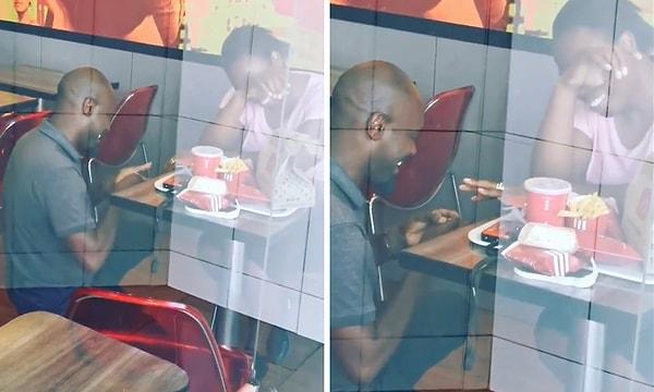 Güney Afrika'da yaşayan Hector Kansi sevgilisi Nonhlanhla'ya KFC'de evlenme teklifi etti...