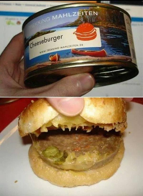 7. Bu konserve çizburger fikrini ortaya atan ilk kişi kimse tebrik etmek isteriz...