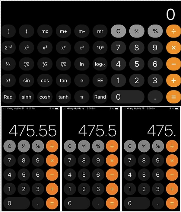 Apple'ın, iPhone telefonlarında hesap makinesi bulunurken iPad tabletlerde bulunmuyor.