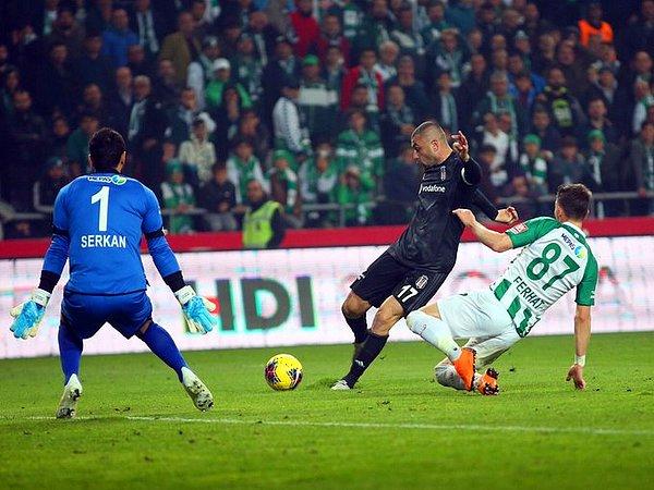 Maçın 72. dakikasında Beşiktaş'ın golcü ismi Burak Yılmaz golü buldu ve takımını 1-0'lık üstünlüğe taşıdı.