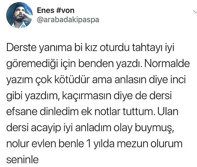 Benim olayım buymuş.