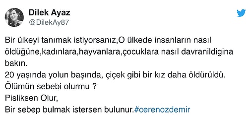 Ne Susacağız, Ne de Alışacağız! Sosyal Medyanın Gündemi, Bıçaklı Saldırı Sonucunda Yaşamını Yitiren #CerenÖzdemir