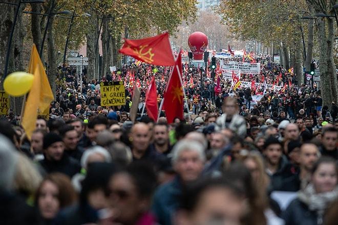 Fransa’da Son Yılların En Büyük Grevi: Gösterilere Katılanların Sayısı 800 Bini Aştı