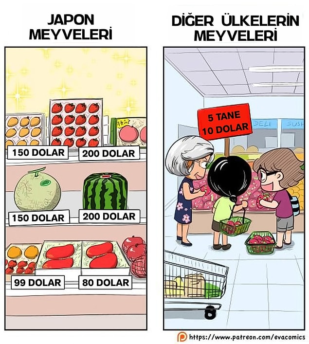5. “Pahalı Japon meyvelerini daha önce satın aldınız mı? Çılgın fiyatlı kavun ya da üzüm gibi ... ”