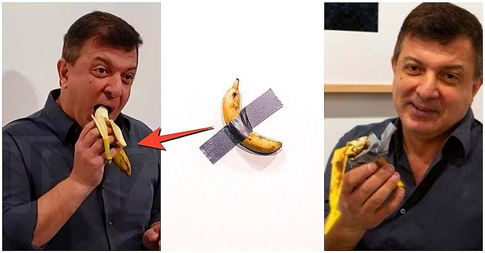 120 Bin Dolarlık Sanat Eseri Duvara Bantlanmış Muzu Bir Başka Sanatçı Duvardan Alıp Yedi!