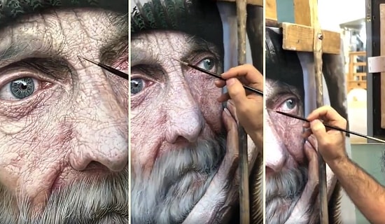 İranlı Sanatçının Gerçek İnsandan Ayırt Etmekte Zorlanacağınız Muhteşem Tablosu!