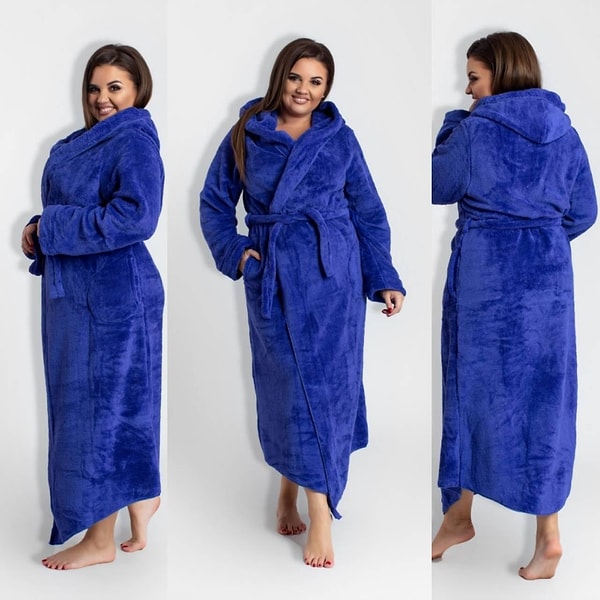 1. Пушистый домашний халат