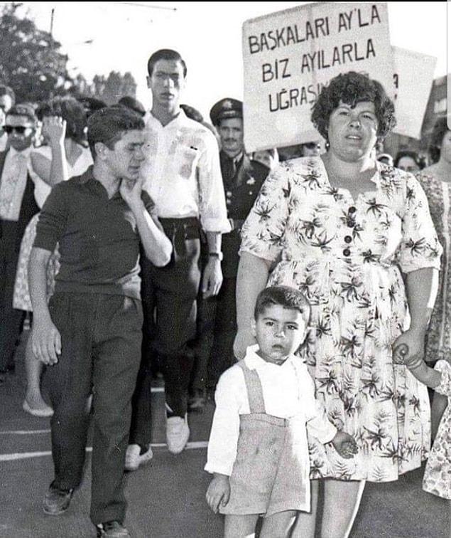 Taciz ve tecavüz olaylarını protesto eden halk, Ankara, 1962.