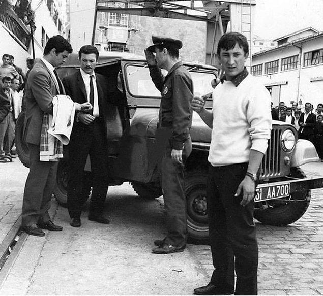 Kartal Tibet Elveda filminin çekimlerinde, Trabzon, 1967.