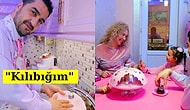 Yeni Gelinler Görmesin! Kıyafetlerden Biblolara Kadar Evin Her Köşesini Pembeye Boyatan Gaziantepli Barbie Ailesi