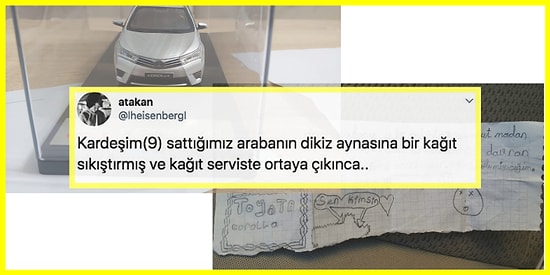 9 Yaşındaki Miniğin Satılan Arabalarının Aynasına Bıraktığı Not ve Sonrasında Yaşananlar İçinizi Isıtacak!