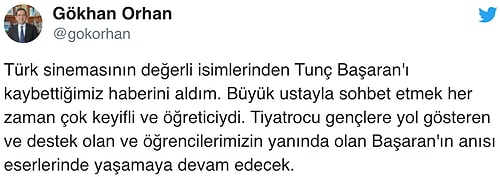 'Uçurtmayı Vurmasınlar' Filminin Yönetmeni Tunç Başaran 81 Yaşında Hayatını Kaybetti