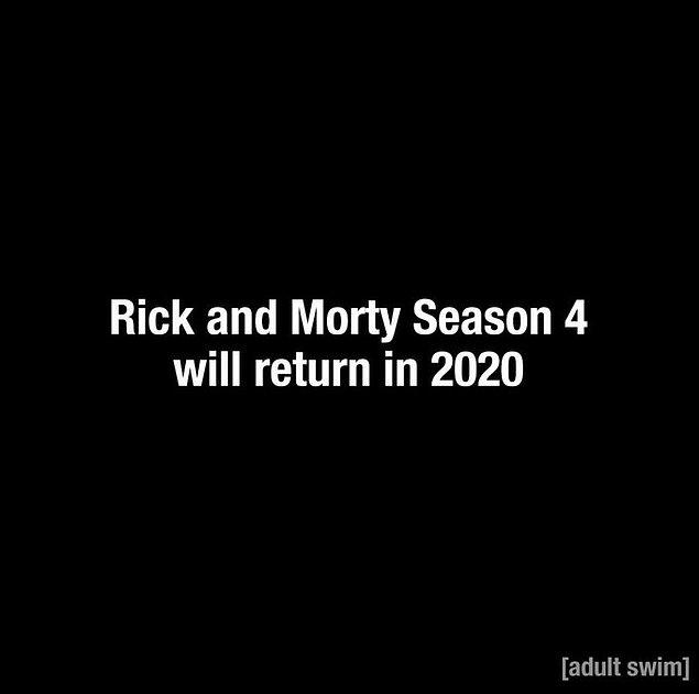 7. Rick and Morty’nin 4. sezonu 2020’de devam edecek.