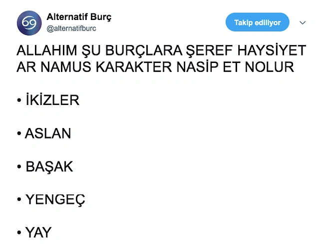 Burçların Ne Mal Olduğunu Gelmişlerine Geçmişlerine Söverek Anlatan Alternatif Burç Yorumları