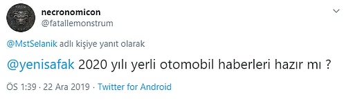 2010 Yılından Beri 71 Kez 'Yerli Otomobil Yollarda' Haberi Yapan Yeni Şafak Sosyal Medyanın Gündeminde