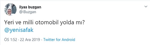 2010 Yılından Beri 71 Kez 'Yerli Otomobil Yollarda' Haberi Yapan Yeni Şafak Sosyal Medyanın Gündeminde