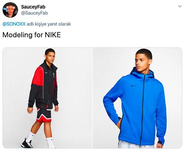 2. "Nike için modellik yaptım."