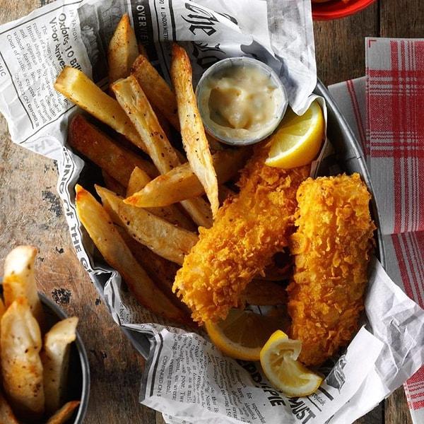 Fish and Chips yapmak için gereken malzemeler: