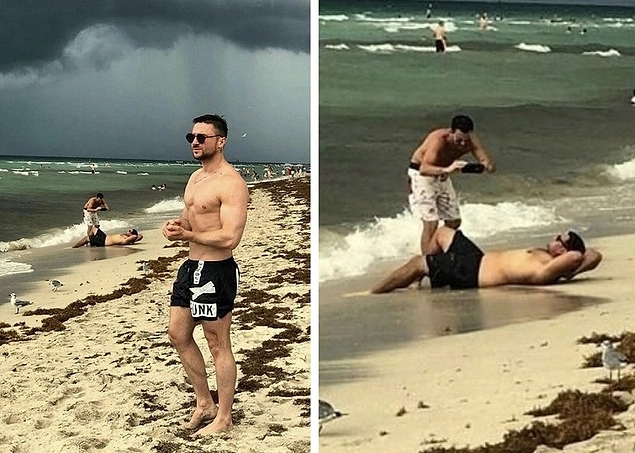 Havalı bir fotoğraf çekiniyorum sanırken olanlara bak!