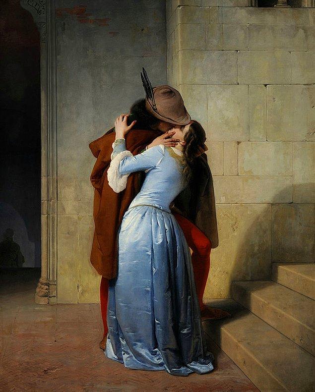 İtalyan ressam Francesco Hayez'in 1859 yılında tuval üzerine yağlı boya olarak çizdiği, en ünlü tablosu "Öpücük" ile ilgili birkaç kelam edeceğiz bugün...