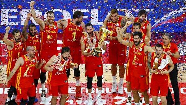 39. Çin'de düzenlenen 2019 FIBA Dünya Kupası'nda Arjantin'i 95-75 mağlup eden İspanya, tarihindeki ikinci dünya şampiyonluğunu elde etti.