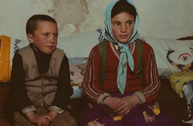 Derman filminin çocuk oyuncuları, Ağrı, 1983.