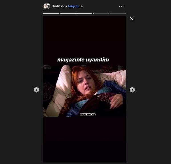 Danla Bilic Instagram'dan konuyla ilgili olduğunu düşündüğümüz sadece şu hikayeyi paylaştı.