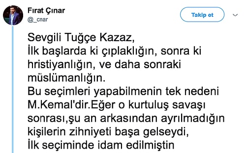 Tuğçe Kazaz'ın Mustafa Kemal Atatürk'le İlgili Ahlaksızlık İçeren Açıklamalarına Tepkiler Yağıyor