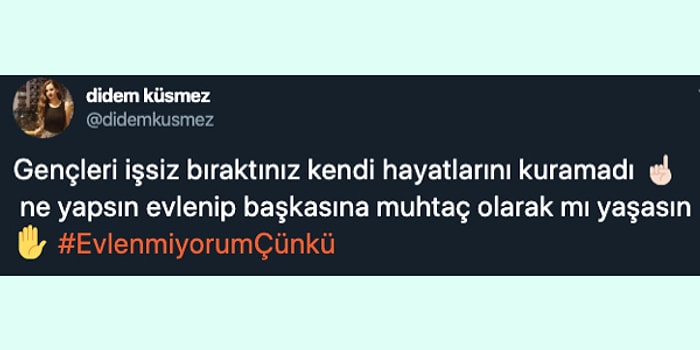 Erdoğan'ın Evlenmeyen Gençler Hakkındaki Sözlerine Twitter'dan Yanıt Geldi #EvlenmiyoruzÇünkü