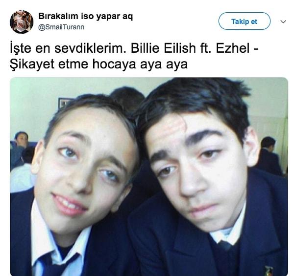 Ezhel'in liseli ergen fotoğrafı elbette sosyal medyada bomba yorumlara sebep oldu. Onlardan bazılarını şuraya bırakalım.