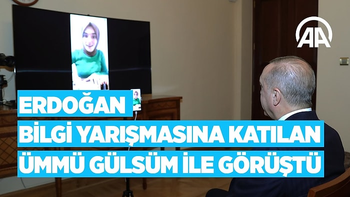 Cumhurbaşkanı Erdoğan, Kim Milyoner Olmak İster'e Katılan Ümmü Gülsüm Genç ile Görüştü!