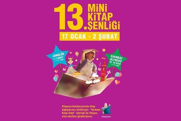 Kadıköy'de Tepe Nautilus’un her yıl gerçekleştirdiği Mini Kitap Şenliği, bu yıl 13. kez düzenlenecek. Kitap kurtlarının heyecanlanacağı bir etkinlik olacak.