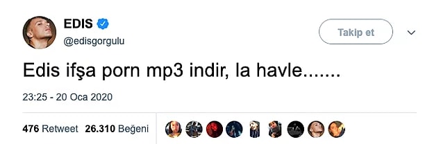 Pornonun hızla yayılmasının ve sosyal medyayı ayağa kaldırmasının ardından Edis'ten de güldüren bir cevap geldi! 😂