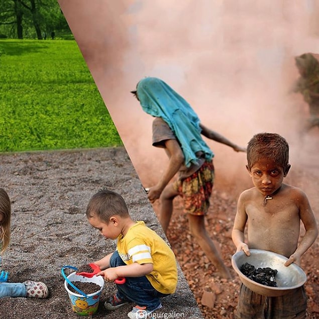 12. Bangladeş, Dakka yakınlarında bulunan bir tuğla fabrikasındaki çocuklar.