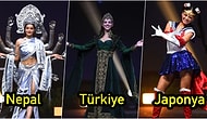 Miss Universe Yarışmasının Bir Parçası Olarak Ulusal Giysilerinin İçinde Boy Gösteren Güzellerden Rengarenk Kareler