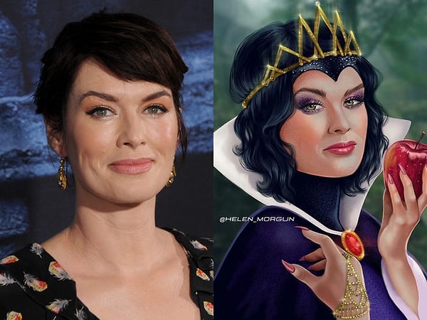 Лена Хиди могла бы изобразить зловещую улыбку Злой Королевы из "Белоснежки и семи гномов".