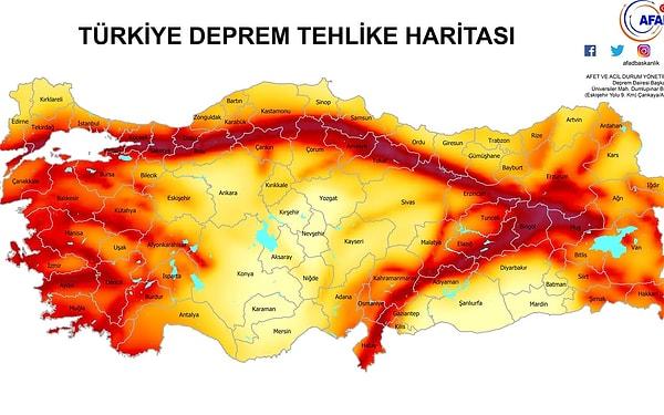 Yaşadığımız üzücü Elazığ depremi sonrasında Türkiye'de deprem riski ve fay hattı haritası yeniden gündeme geldi.