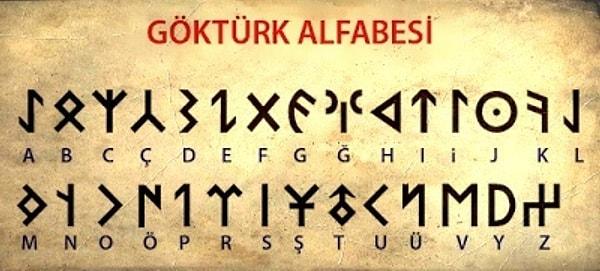 Göktürkler zamanında kullanılan, 38 harften oluşan ve Türklerin kullandığı en eski alfabe Göktürk alfabesidir.