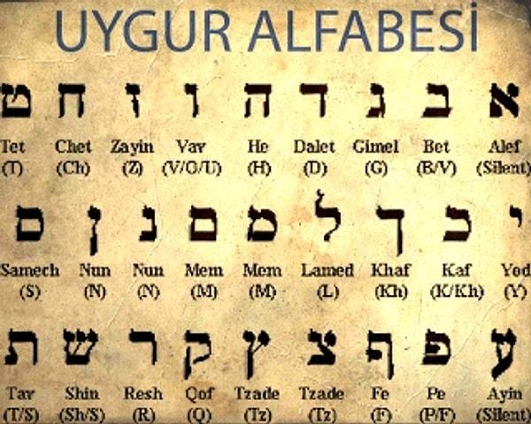 Uygurların kullandığı 14 harfli ve 18 adet işaret ve sembolden oluşan Uygur alfabesi Türklerin kullandığı bilinen 2. alfabedir.