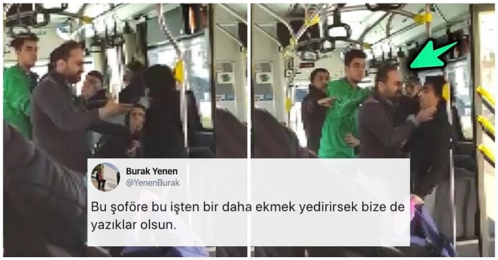 Üstü Başı Kirli Olan Çocuğu Otobüsten Atan ve Karşı Çıkan Yolcunun Gırtlağını Sıkan Maganda Şoföre Gelen Tepkiler