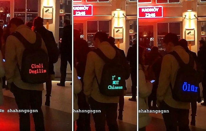 Daha İyi Bir Teknoloji Olamaz: Sırt Çantasına 'Çinli Değilim' Yazdıran Tayvanlı!