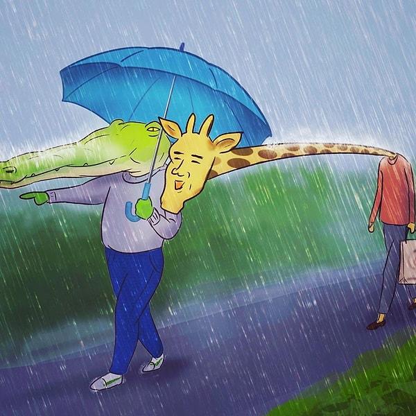2.Şemsiyeyi kimseyle paylaşamamak