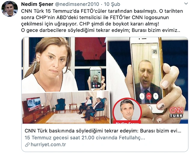 Nedim Sener Ile Chp Li Yurter Ozcan Twitter Da Birbirine Girdi