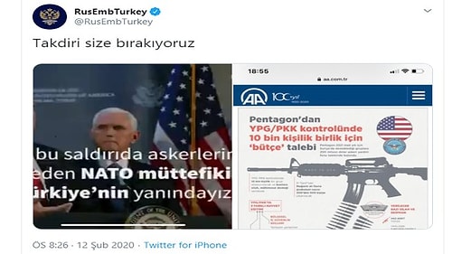 Rusya Büyükelçiliği, ABD Üzerinden Türkiye'ye Mesaj Verdi: 'Takdiri Size Bırakıyoruz'