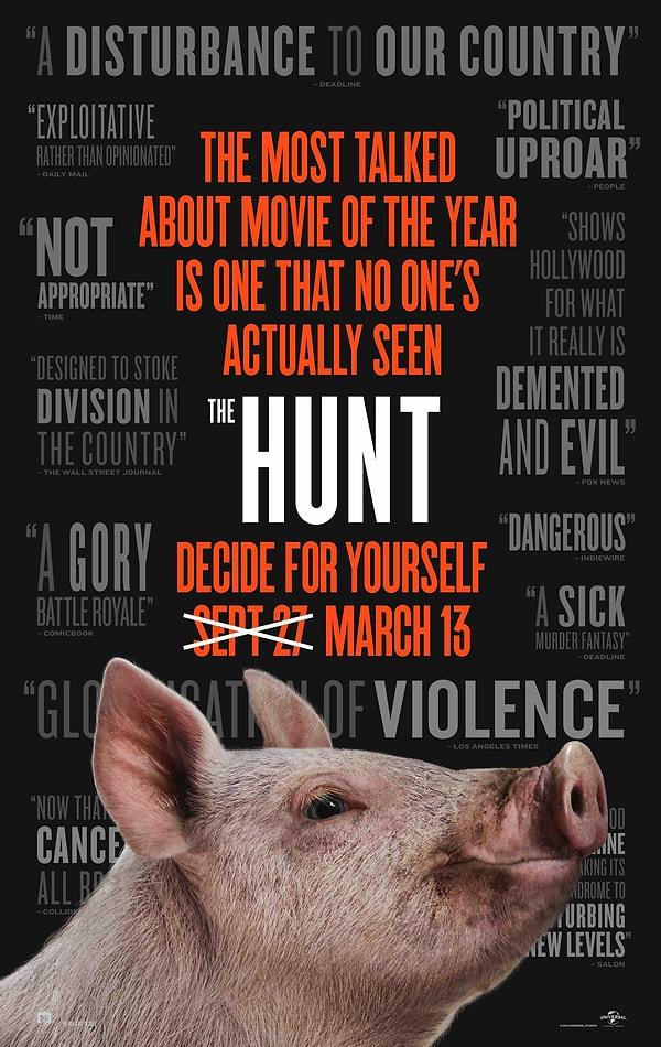 Filmin yeni afişinde bir de domuz yer almakta...