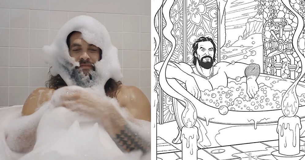 Hayallerimiz Gerçek Oldu! Yakışıklılığıyla Akıl Çelen Jason Momoa'lı Boyama Kitabı Piyasada